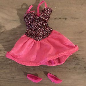 Genuine Barbie Tag Short Pink Dress